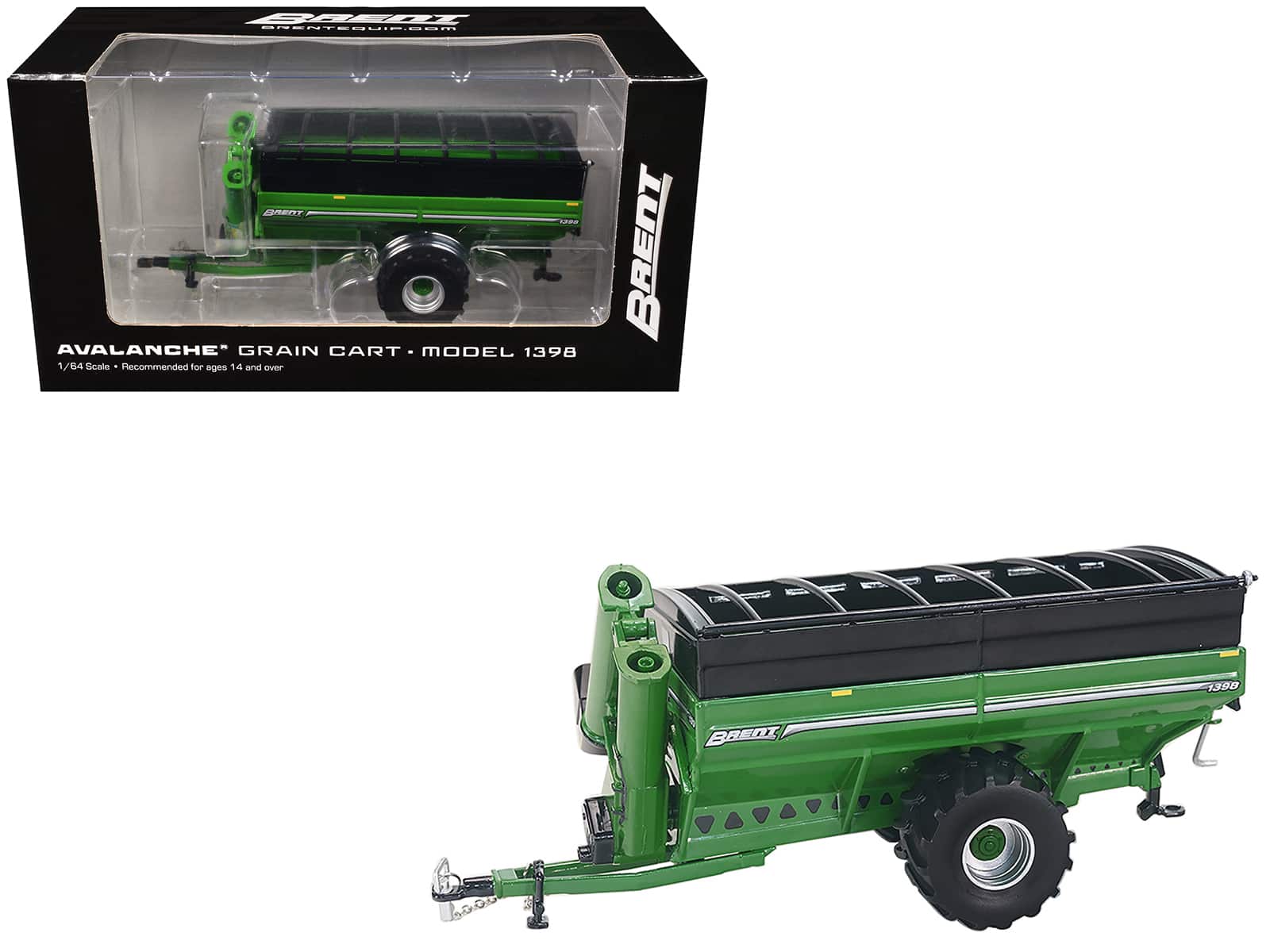 SpecCast Collectibles - Brent 1398 Avalanche Grain Cart with Flotation Tires Green 1/64 Diecast Model by SpecCast