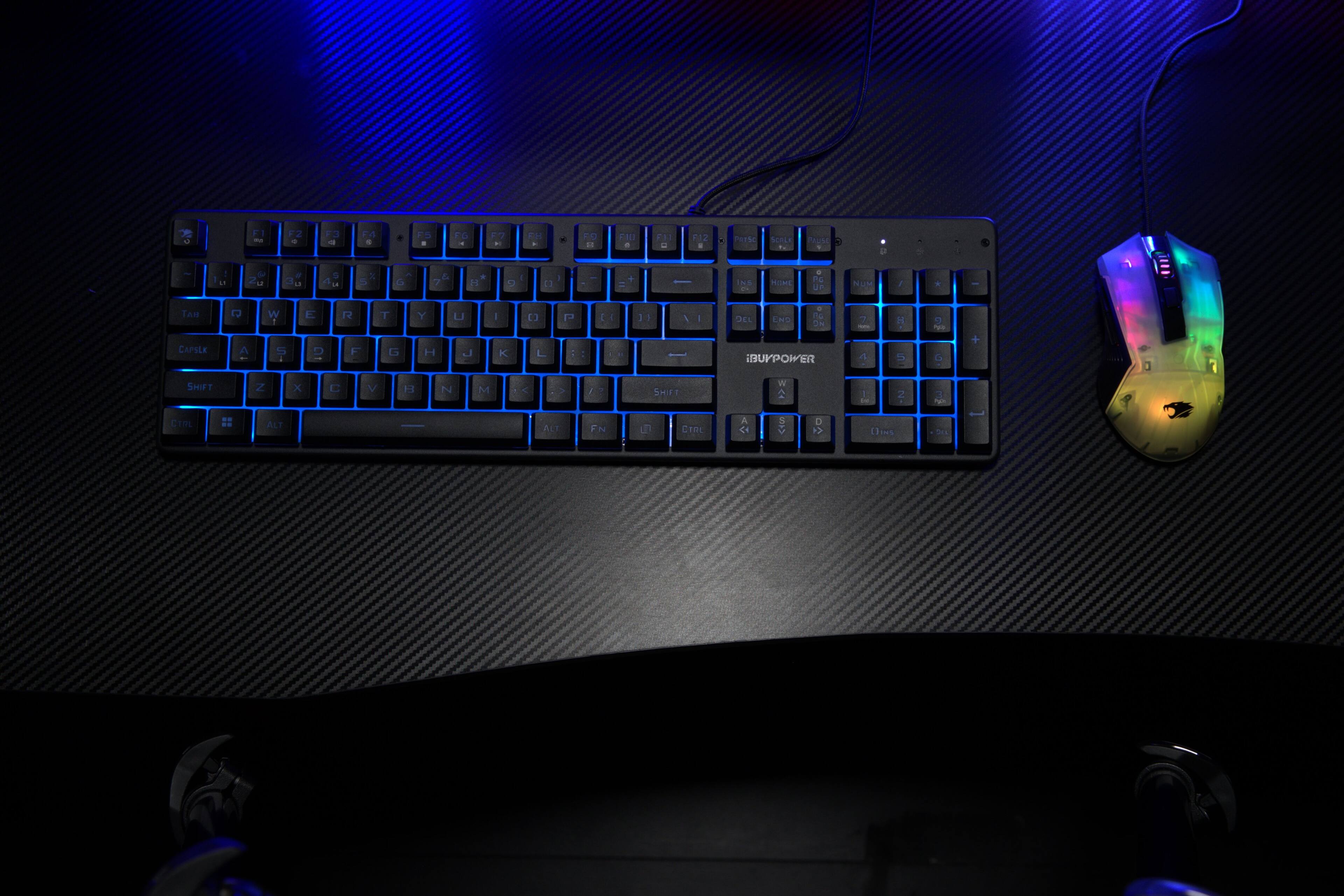 Alt View 17. iBUYPOWER - iBUYPOWER - Chimera KM7 Full-Size Wired Membrane RGB Keyboard and Optical Mouse Bundle - Black.