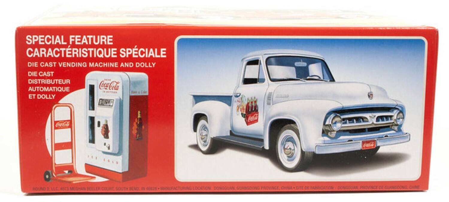 SPECIAL FEATURE  
CARACTÉRISTIQUE SPÉCIALE  
DIE CAST VENDING MACHINE AND DOLLY  
DIE CAST  
DISTRIBUTEUR AUTOMATIQUE ET DOLLY  

Coca-Cola  

ROUND LLC  
LOCATION DONGGUAN GUANGDONG PROVINCE CHINA  
SITE DE FABRICATION CONGQIAN PROVINCE DE GUANGDONG, CHINE