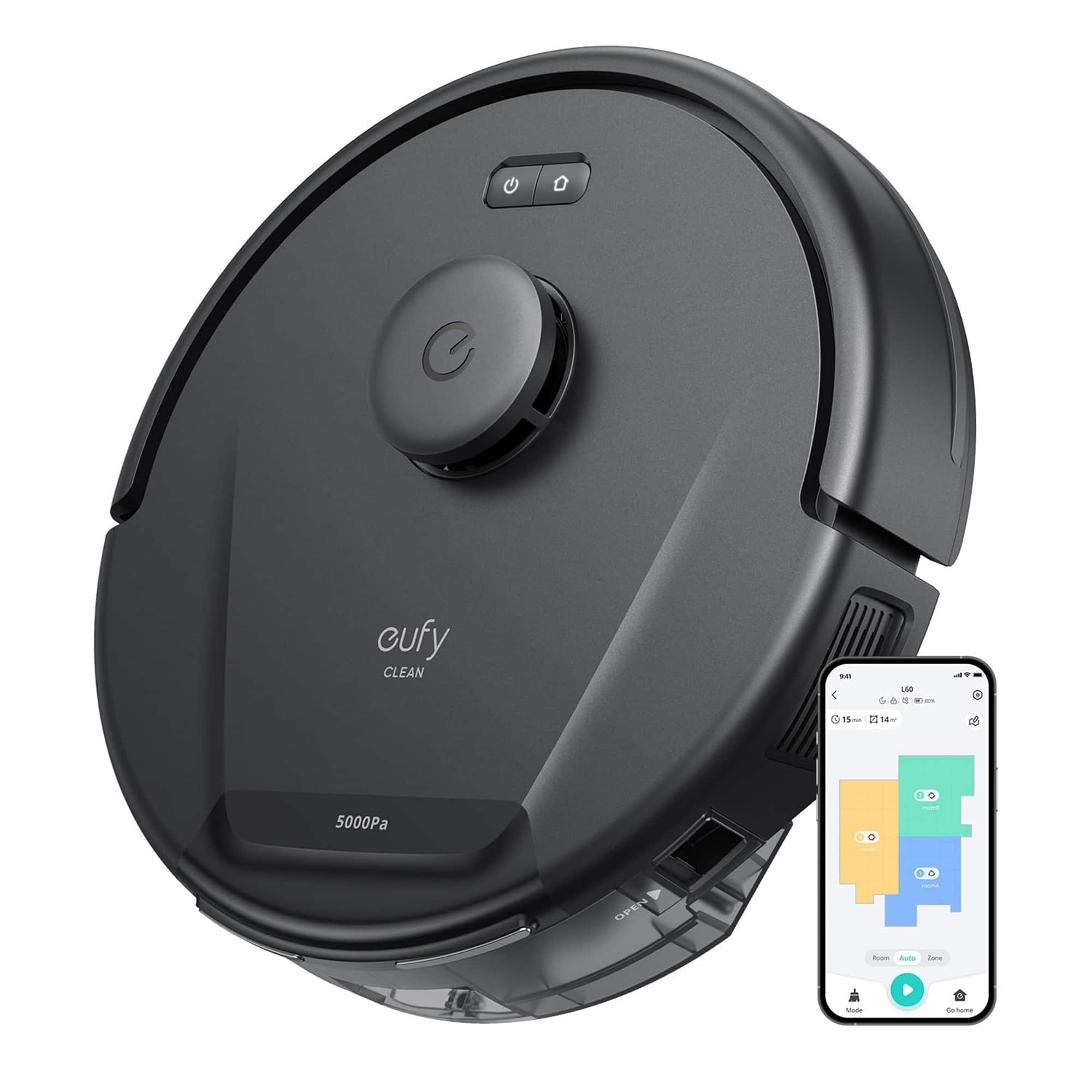 eufy - L60 iPath Laser Navigation Robot Vacuum - Black