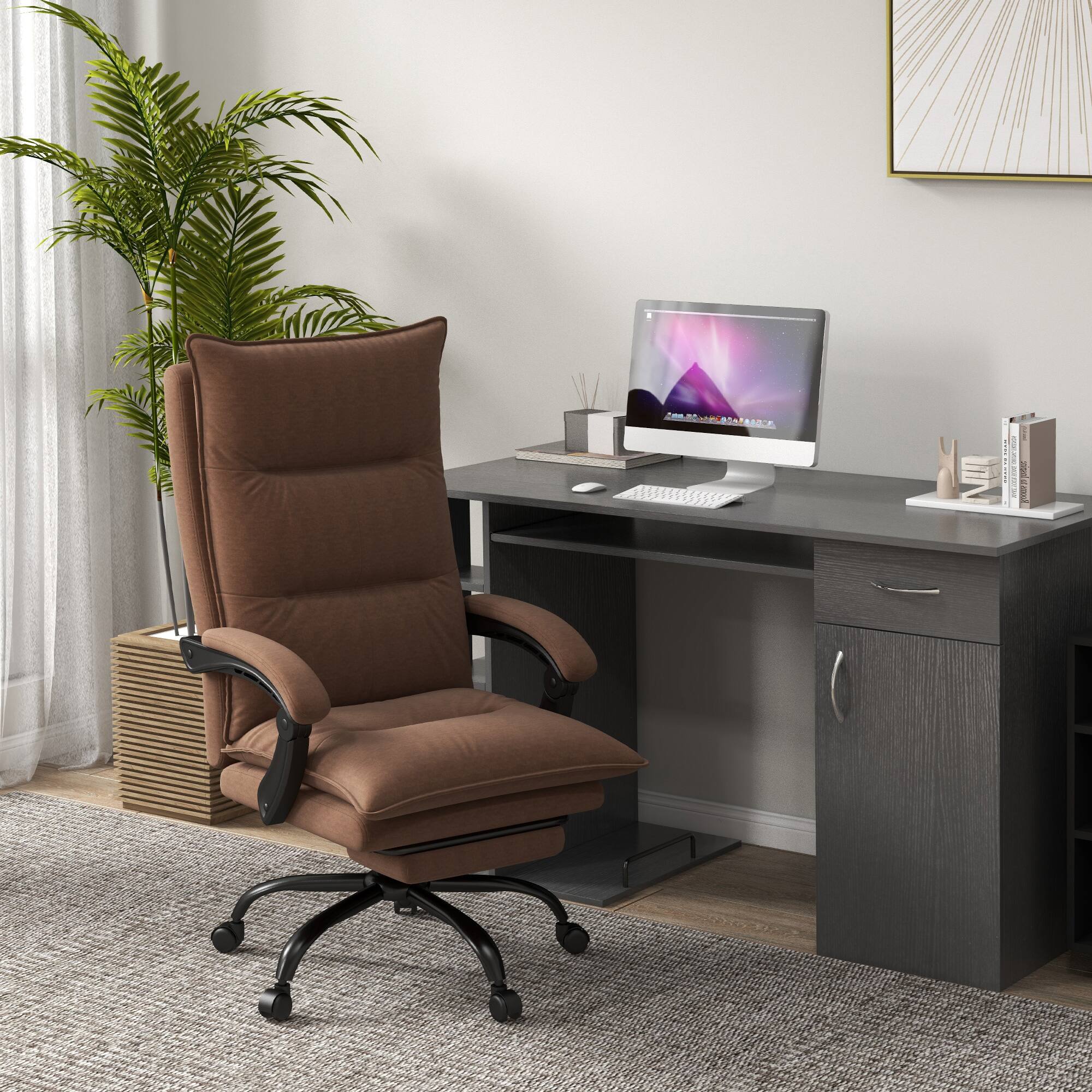 Alt View 1. Vinsetto - Massage Office Chair with 6 Vibration Points, Executive Computer Desk Chair, Heated Reclining Chair - Brown.