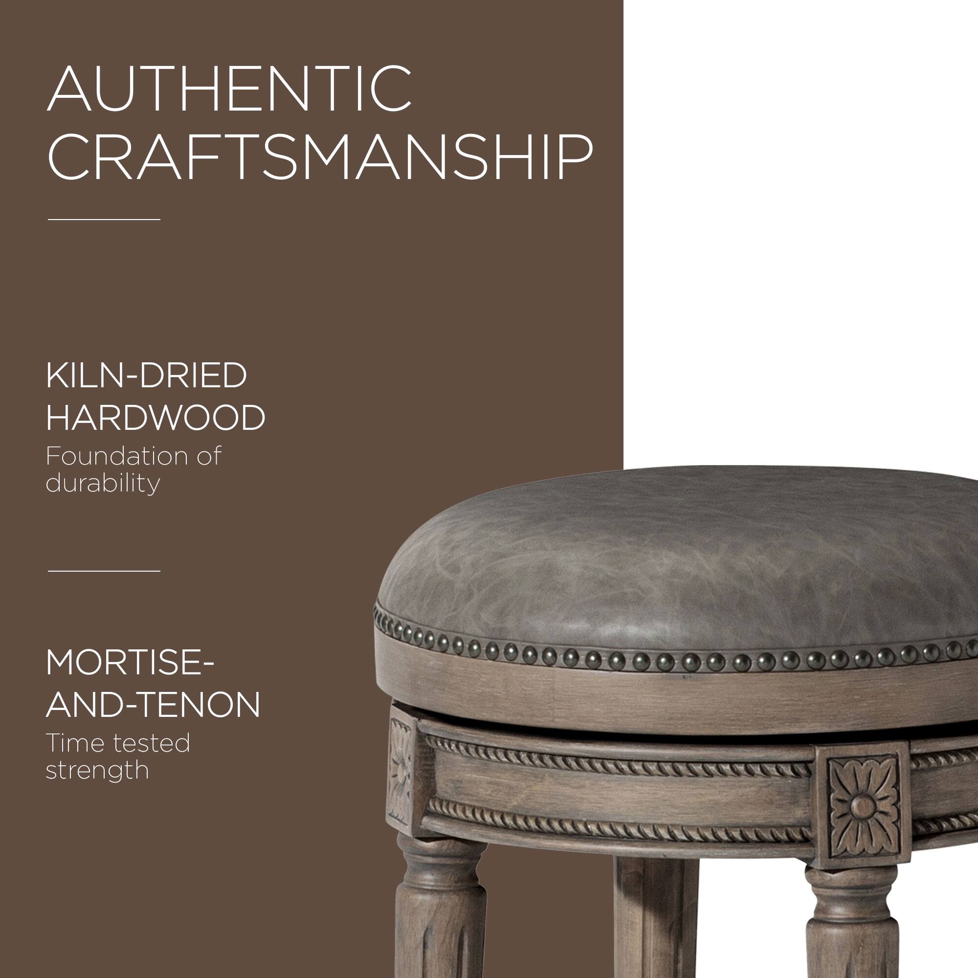 AUTHENTIC CRAFTSMANSHIP

KILN-DRIED HARDWOOD  
Foundation of durability

MORTISE-AND-TENON  
Time tested strength