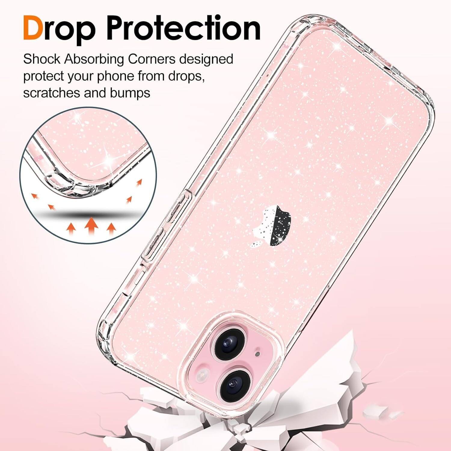 Drop Protection
Shock Absorbing Corners designed to protect your phone from drops, scratches and bumps
