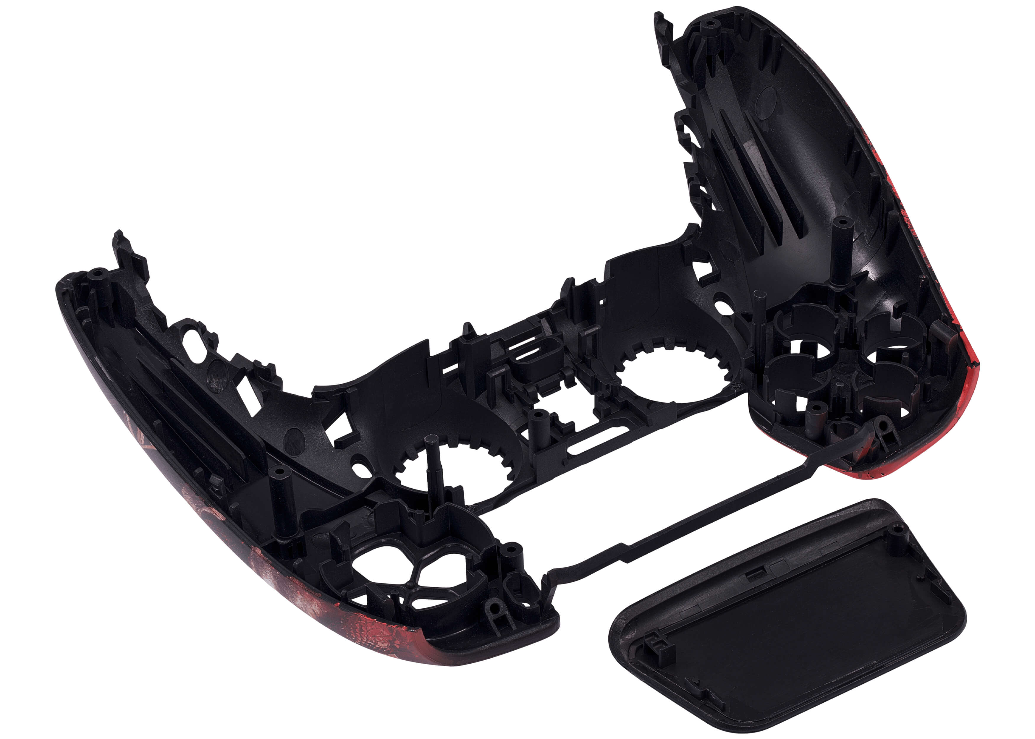 Alt View 2. MobileSentrix - Call of Duty 3 - PlayStation 5 PS5 Compatible Controller Top Faceplate (Red) - Red.