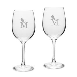 Jardine - Montevallo Falcons Two-Piece 16oz. Traditional White Wine Glass Set - Multicolor