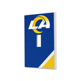 Keyscaper - Los Angeles Rams Diagonal Stripe Single Toggle Light Switch Plate - Multicolor