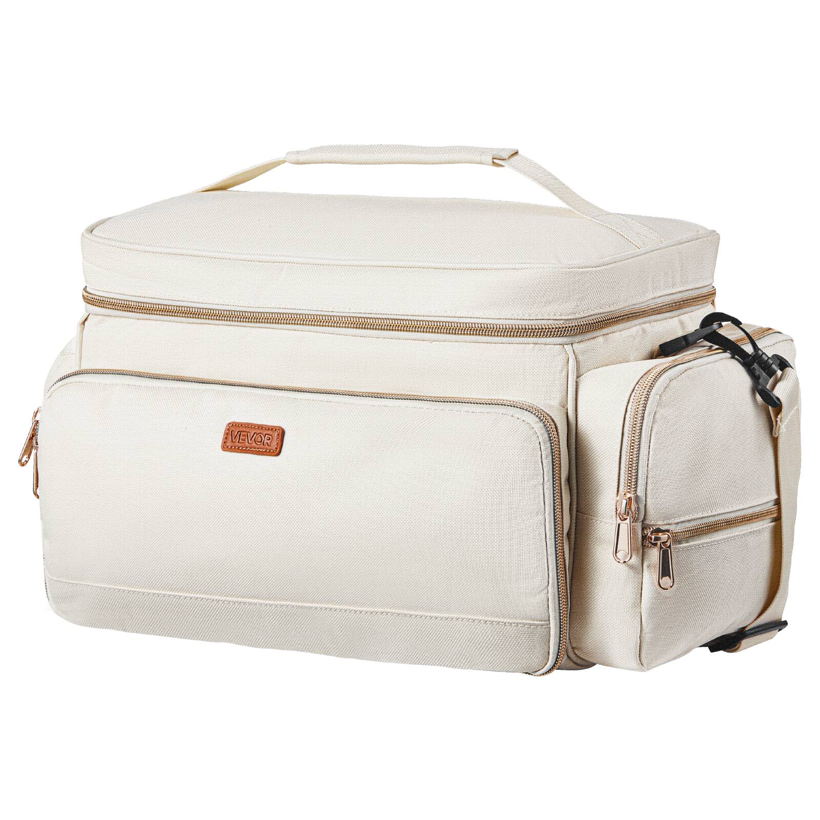 Alt View 5. VEVOR - Breast Pump Bag, Breast Feeding Bag with Waterproof Mat, Fits for S1/S2, Pumping Accessories & Breastmilk Storage - Beige.