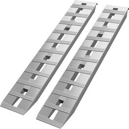 VEVOR - 60'' X 12'' Aluminum Trailer Ramps 6000LBS Total Beavertail Hook End 1 Pair 2 Ramps - Silver