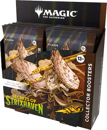 MAGIC THE GATHERING 15 CARDS 13+ 15 CARDS R A 13+ 13+ MAY BOOSTERS BOOSTERS SERIALIZED INCLUDE CARD STRIXHAVEN SECRETS OF COLLECTOR BOOSTERS