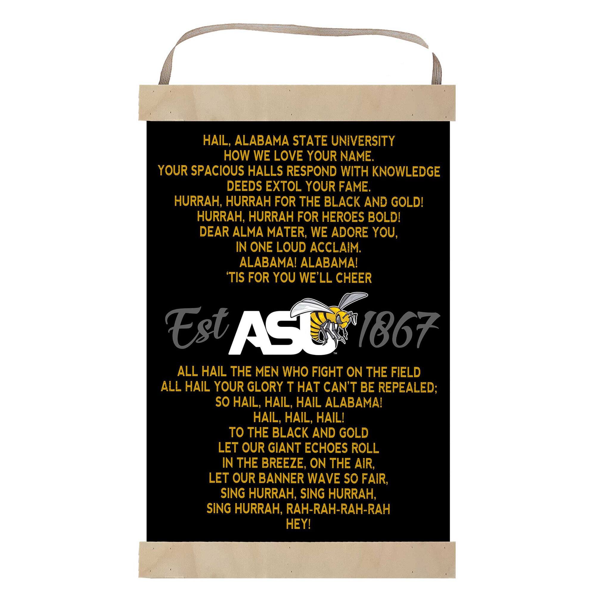 Alabama State Hornets Fight Song Banner Sign