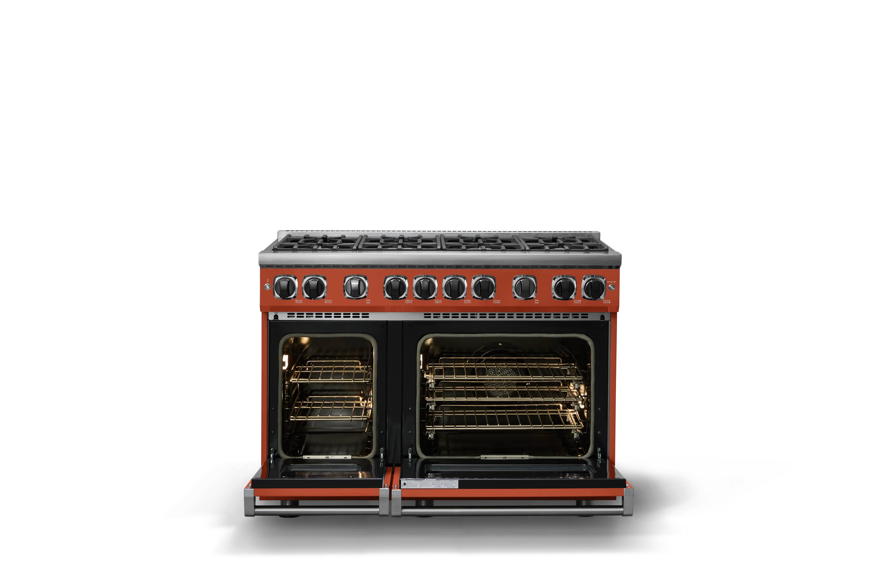 Alt View 2. Viking - 48"W. 7.3 Cu. Ft. Freestanding Sealed 8 Burner Gas Range - Spiced Cider - Spiced Cider.