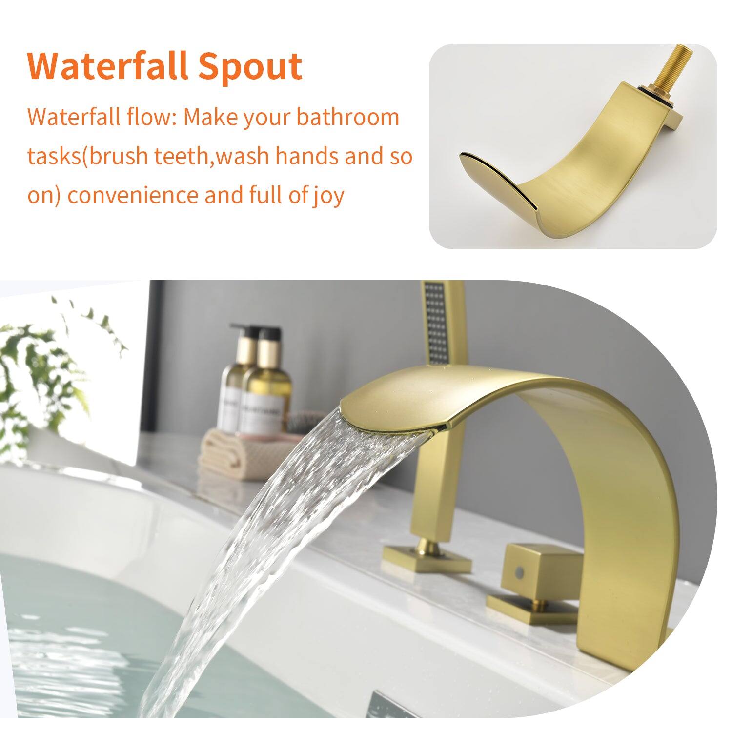 Waterfall Spout

Waterfall flow: Make your bathroom tasks (brush teeth, wash hands and so on) convenience and full of joy