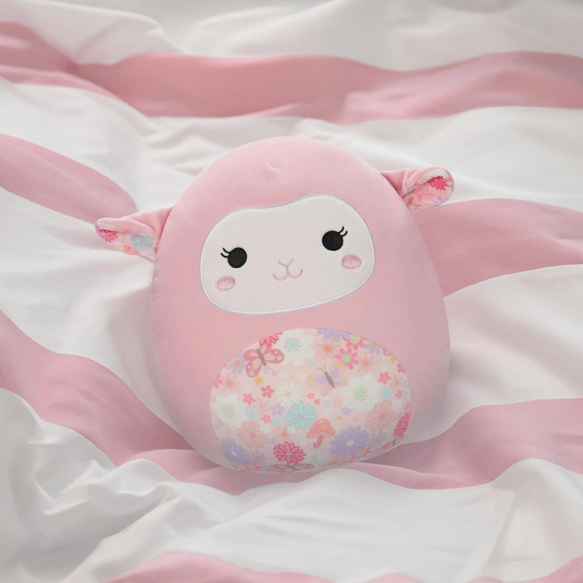 Alt View 4. Kellytoy - Squishmallow 12 Inch Plush | Lala the Pink Lamb - Pink.