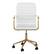 Alt View 21. Martha Stewart - Taytum Faux Leather Office Chair - White Faux Leather/Polished Brass.