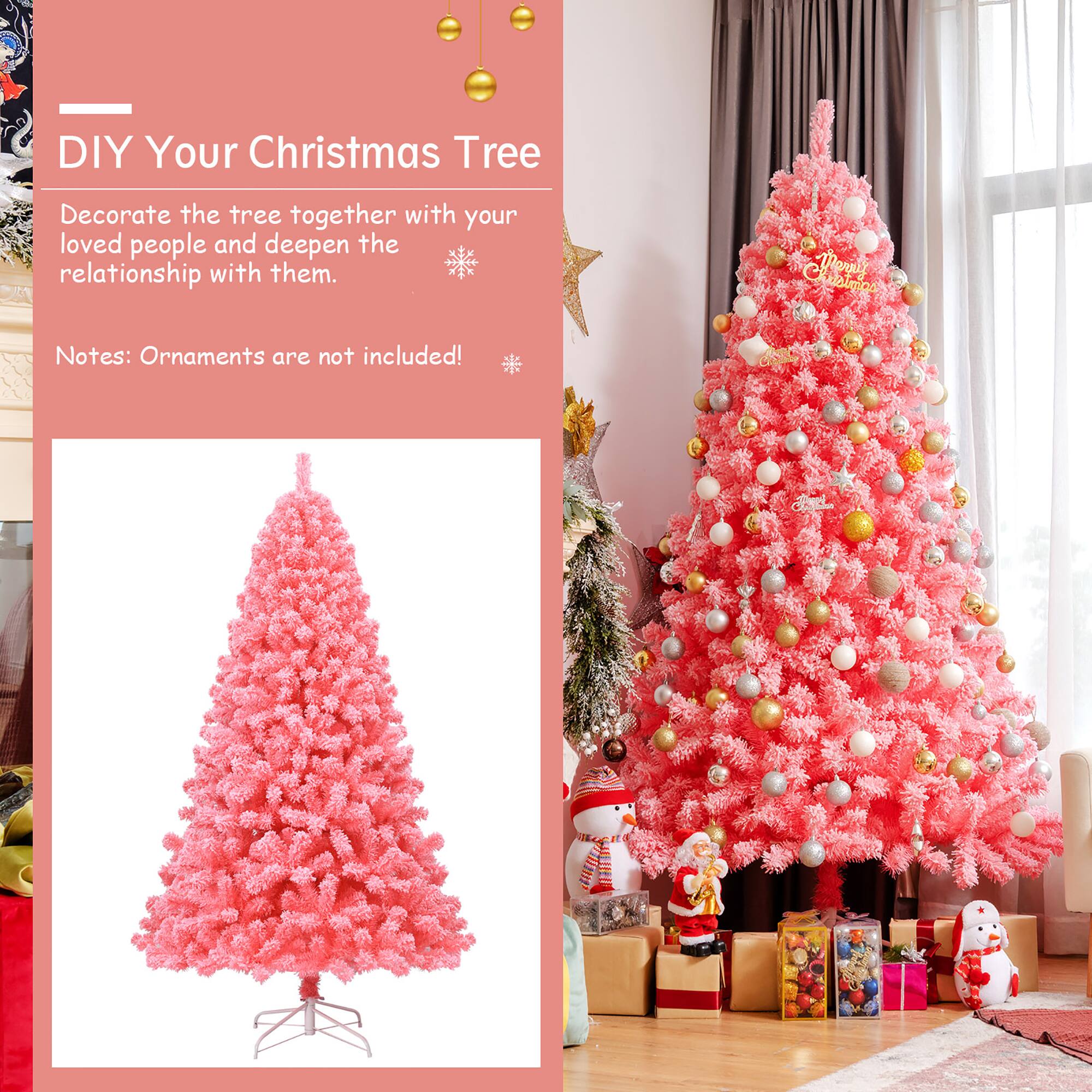 DIY Your Christmas Tree: Decorate the tree together with your loved people and deepen the relationship with them. Many notes: Ornaments are not included!
