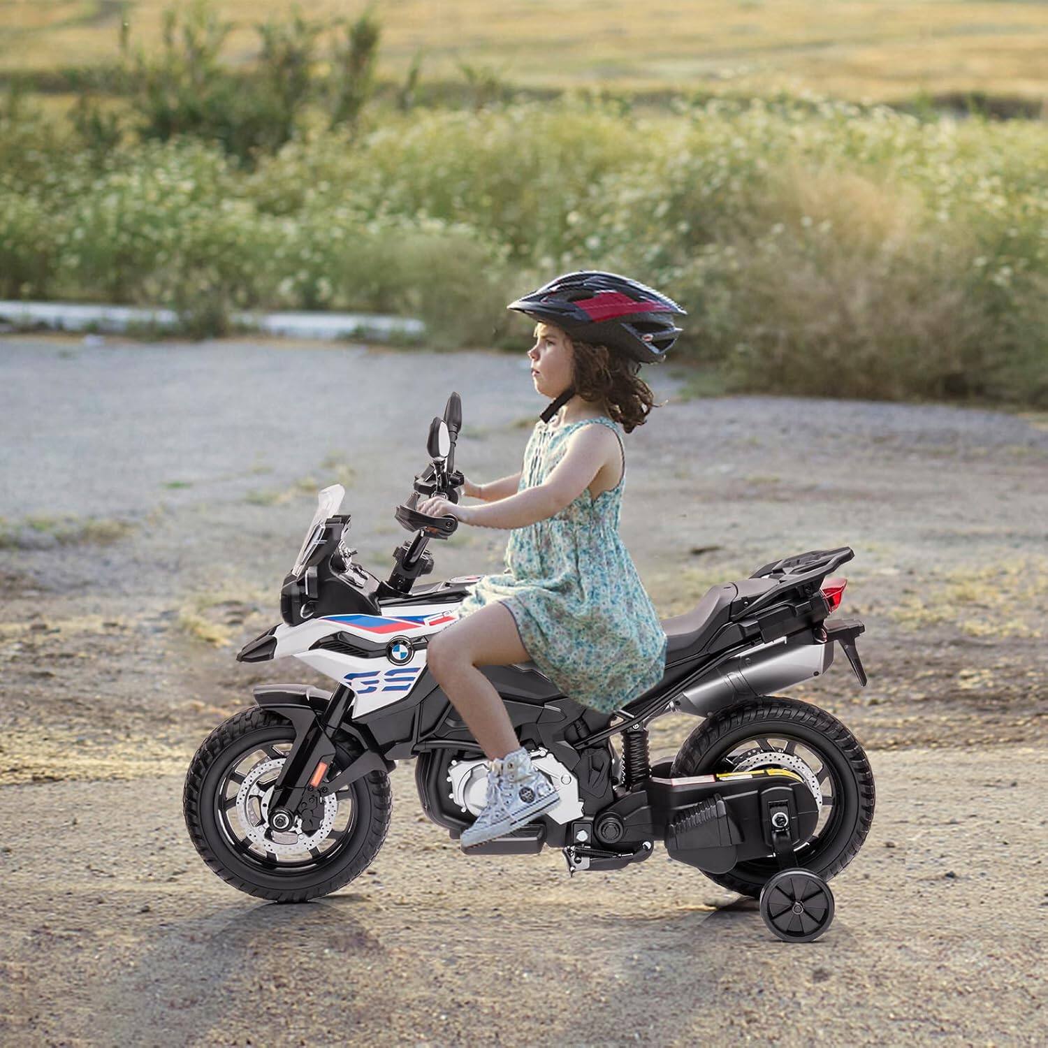 Alt View 2. Homhougo - 12V Licensed BMW Kids Ride On Motorcycle with LED Headlights & High/Low - White.