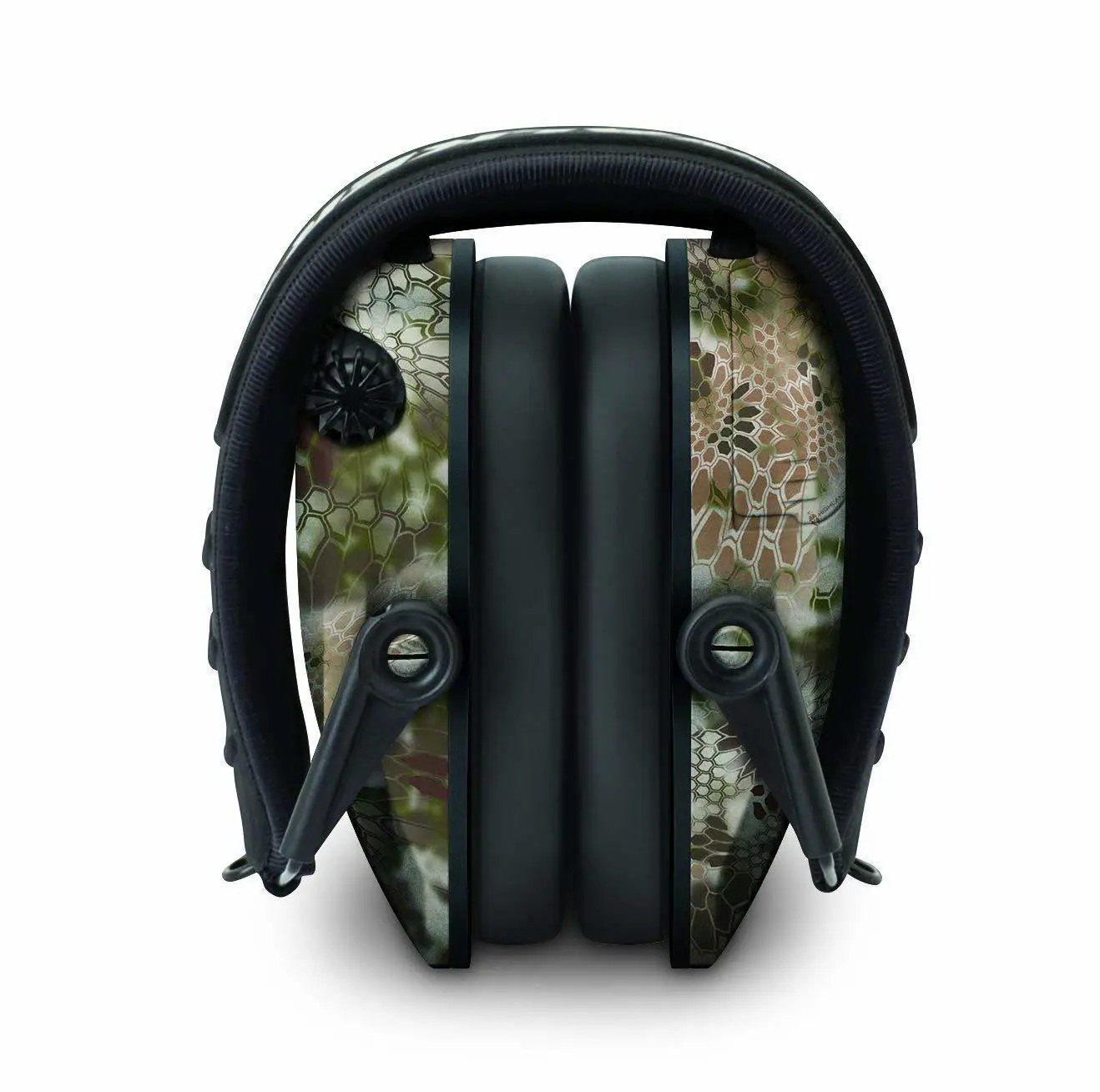 Left. Walkers - Walker's Razor Slim Low Profile Compact Design Earmuffs (Camo) 2-Pack - Kryptek Camo.
