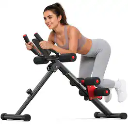 FLYBIRD - AW1 Ab Workout Machine, Ab Crunch Machine Ab Workout Equipment Foldable for Home Gym - Black