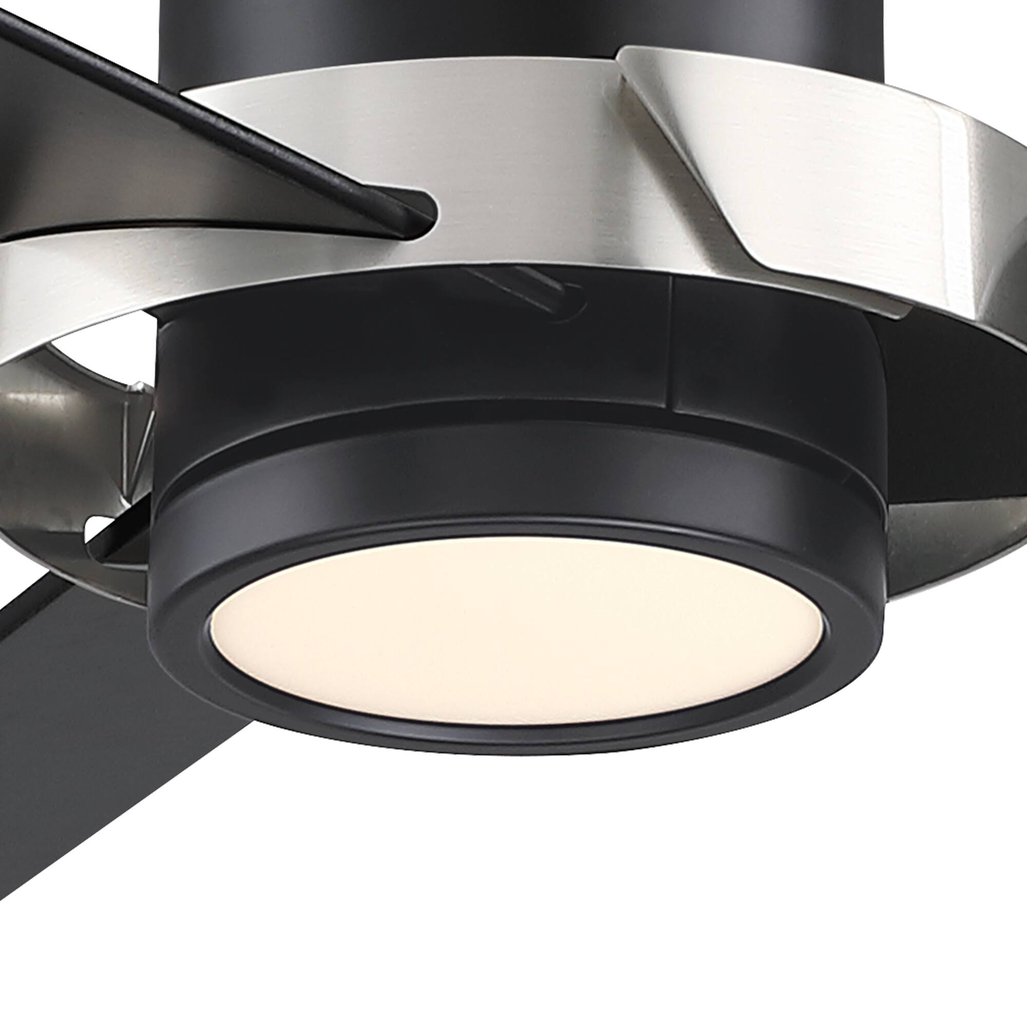 Alt View 8. Parrot Uncle - 60 Inch Modern Dimmable LED Ceiling Fan with Remote Control and 6 Speed DC Motor - Black.