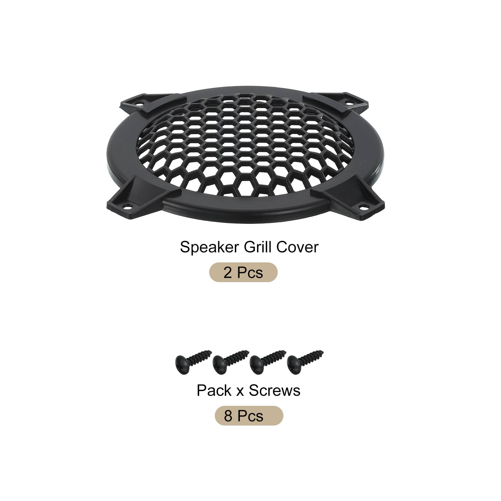 Speaker Grill Cover 2 Pcs Pack x Screws 8 Pcs