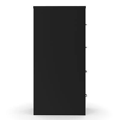 Alt View 4. Staples - Commercial 4-Drawer Vertical File Cabinet, Locking, Letter, 25"D - Black.