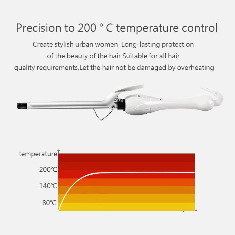 Precision to 200 °C temperature control

Create stylish urban women. Long-lasting protection of the beauty of the hair. Suitable for all hair quality requirements, Let the hair not be damaged by overheating

temperature
200°C
140°C
80°C