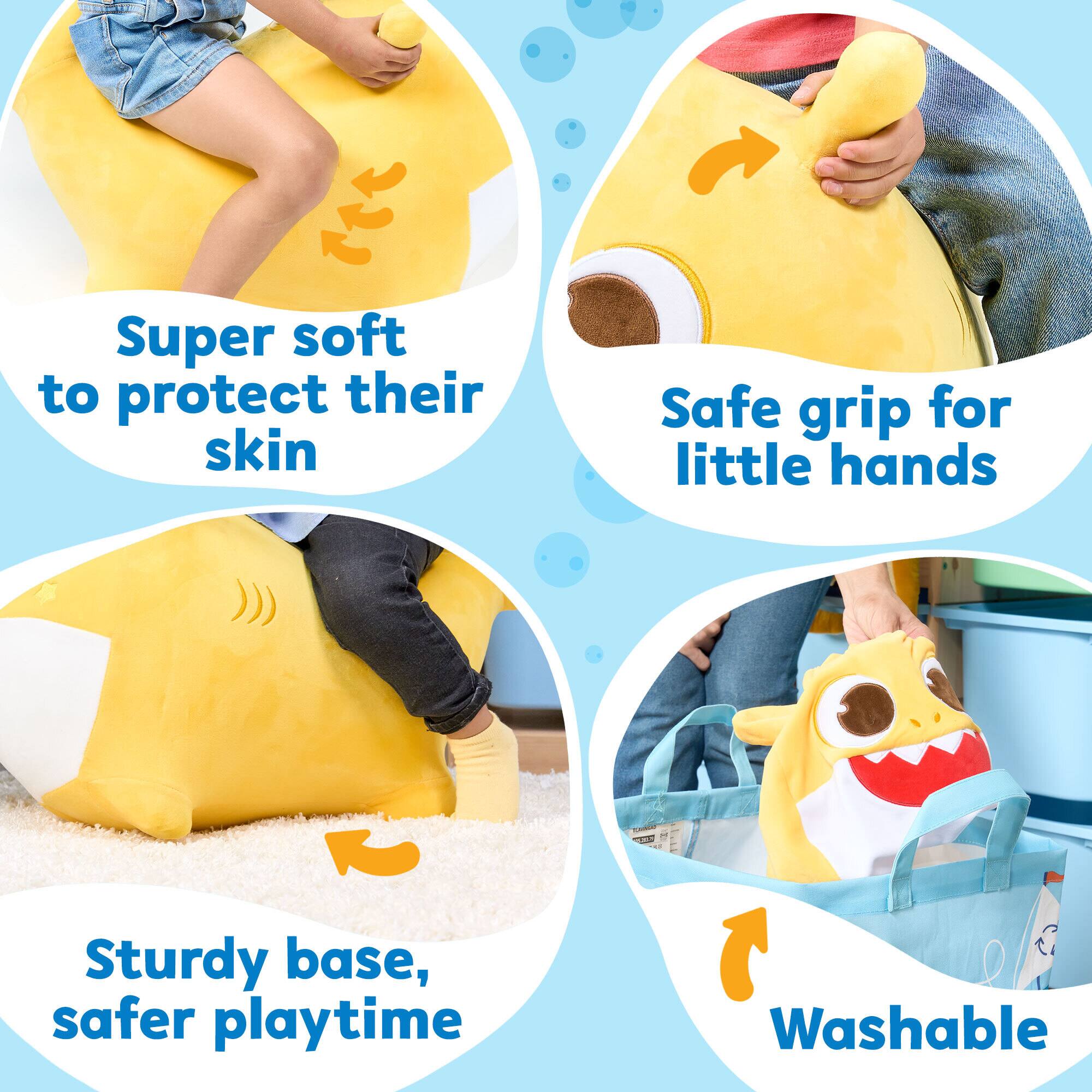 - Super soft to protect their skin
- Safe grip for little hands
- Sturdy base, safer playtime
- Washable