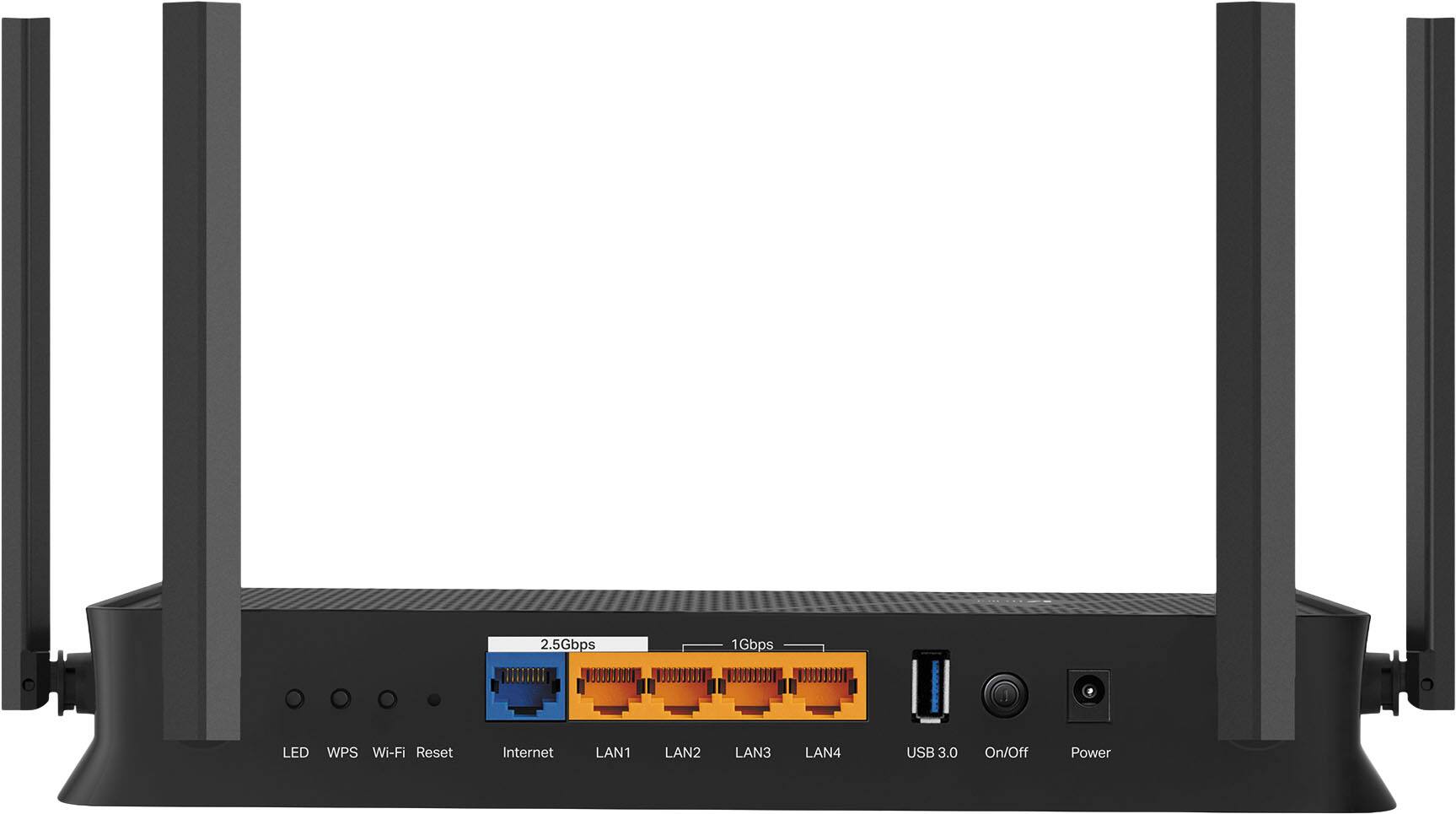 2.5Gbps 1Gbps

LED WPS Wi-Fi Reset Internet LAN1 LAN2 LAN3 LAN4 USB 3.0 On/Off Power