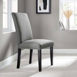 Parcel Dining Upholstered Fabric Side Chair by Modway - Light Gray