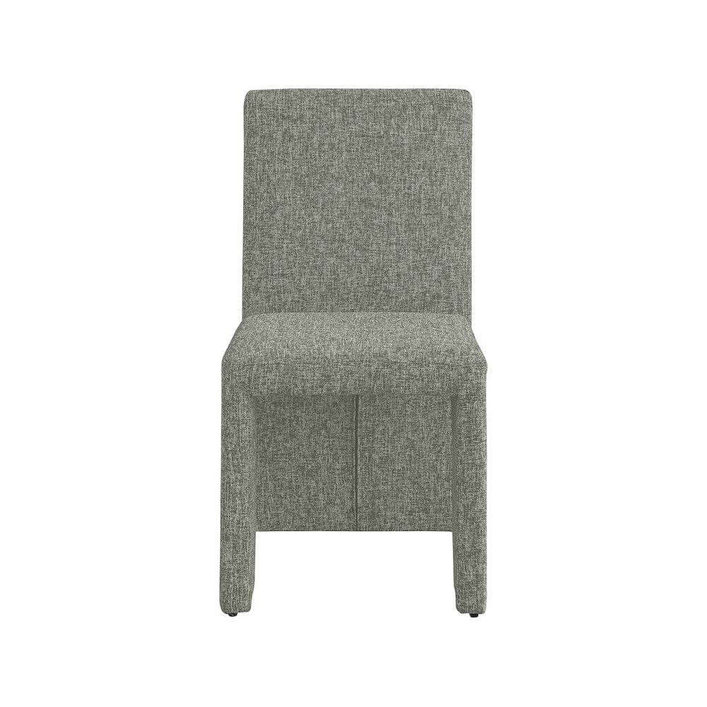 Alt View 2. Meridian Furniture - Benson Green Linen Textured Fabric Dining Chair, Set of 2 - Green.