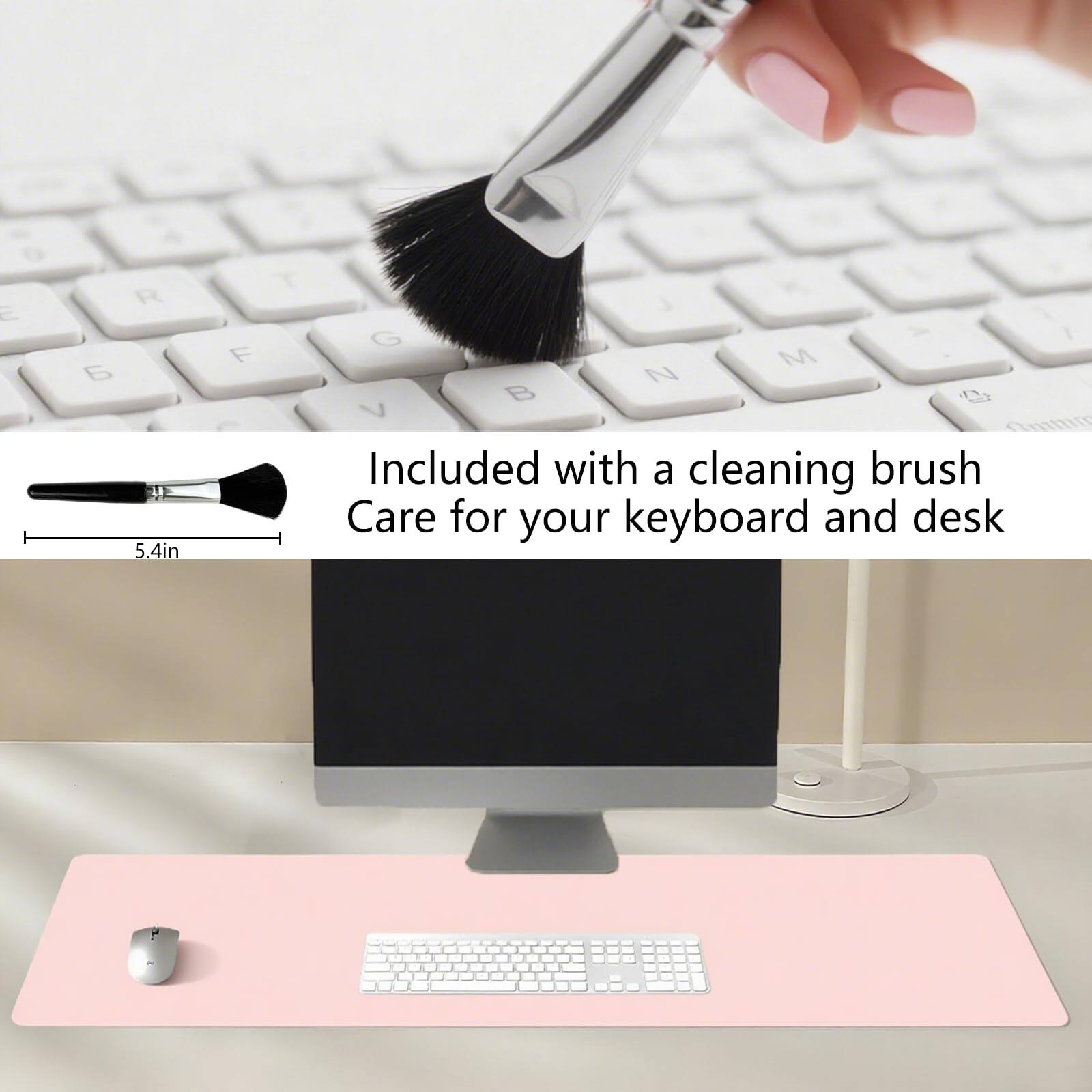 Included with a cleaning brush  
Care for your keyboard and desk  

5.4in