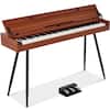 Front. Best Choice Products - Modern 88 Key Fully Weighted Desk Style Digital Piano w/ Metal Legs - Natural.
