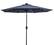Front. Sun Ray - 9' Round 8Rib Solar Lighted Umbrella - Navy.