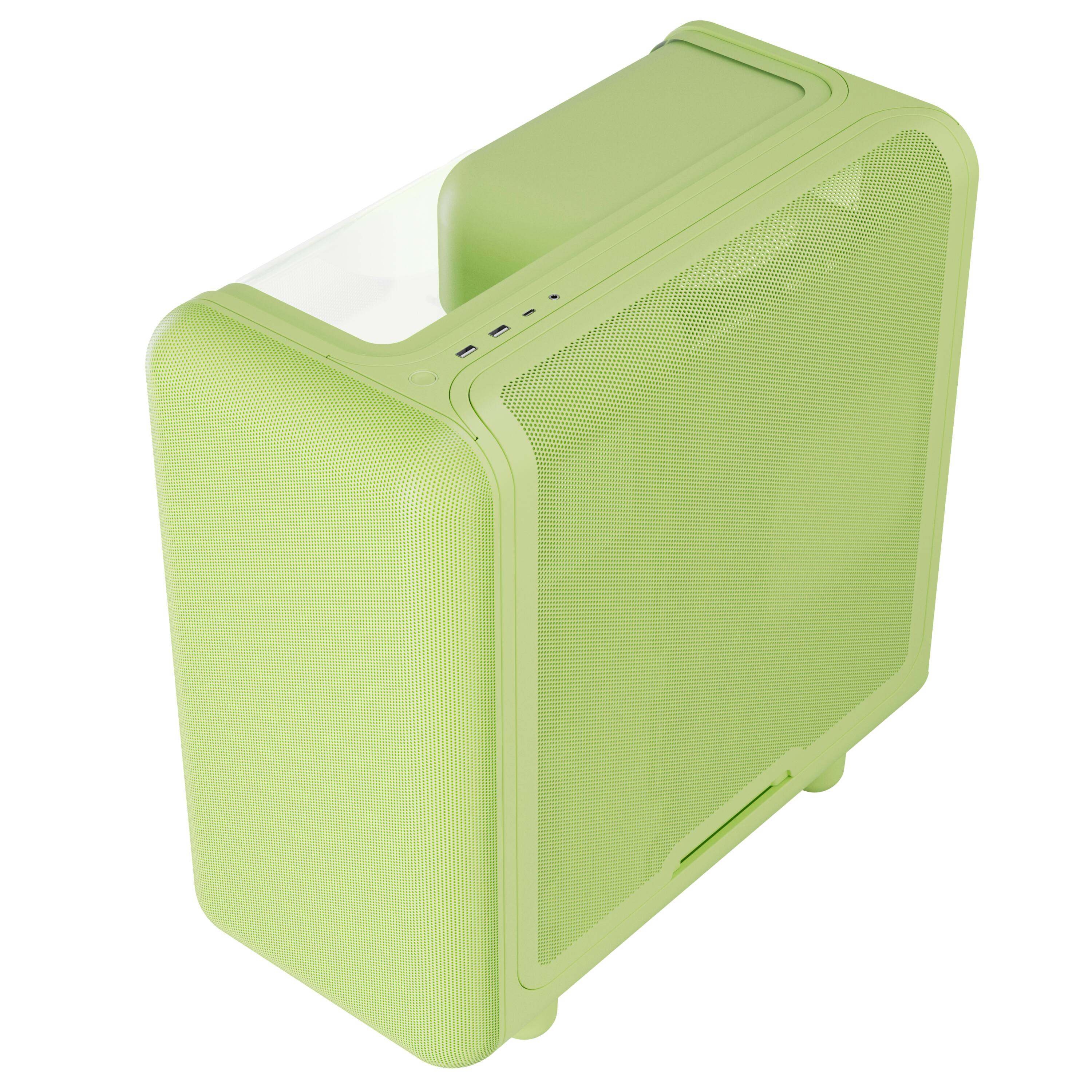 Alt View 6. HYTE - HYTE X50 Modern Performance ATX Mid-Tower PC Gaming Case - Matcha Milk.