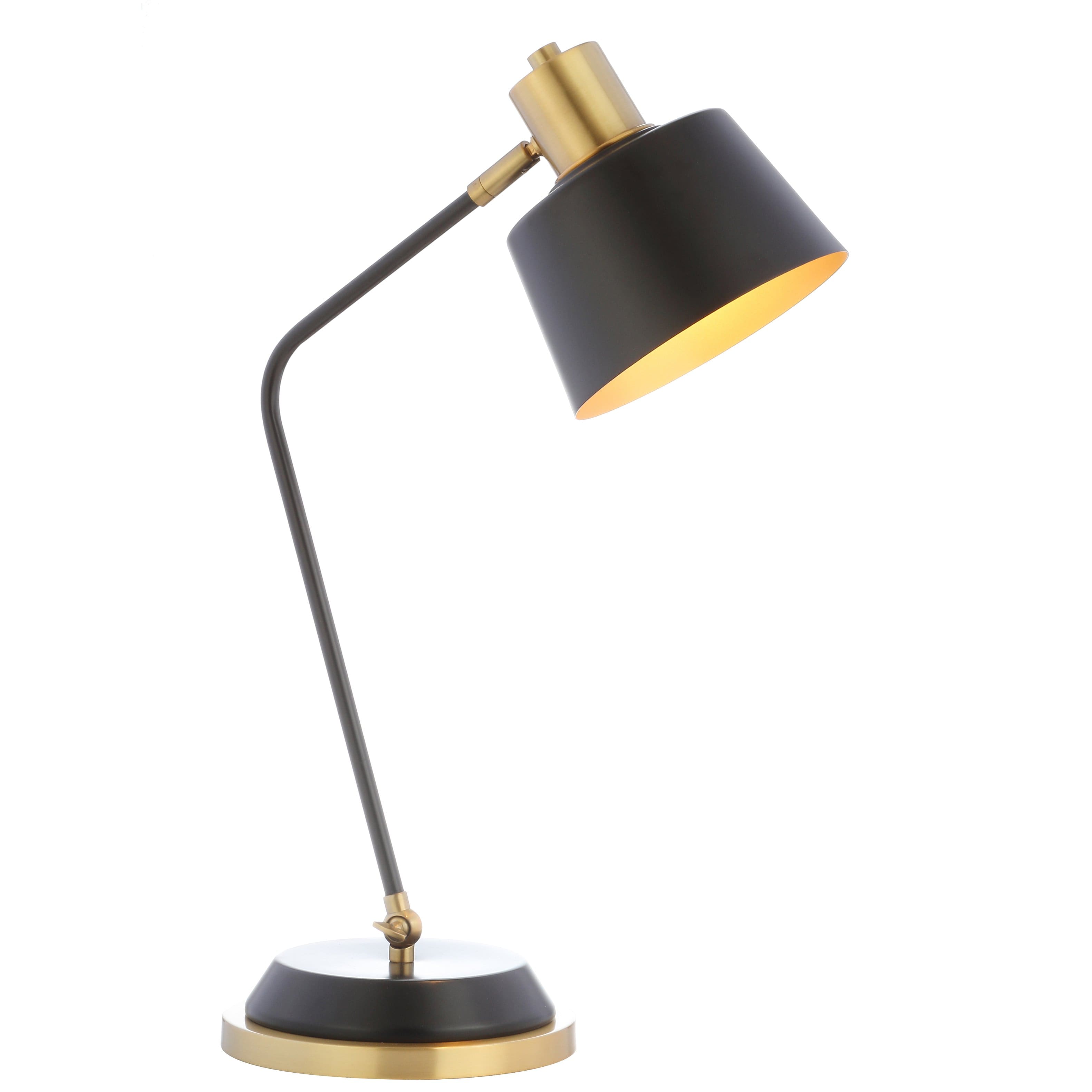 Jonathan Y - Rochelle 23" Metal LED Task Lamp - Black/Brass gold