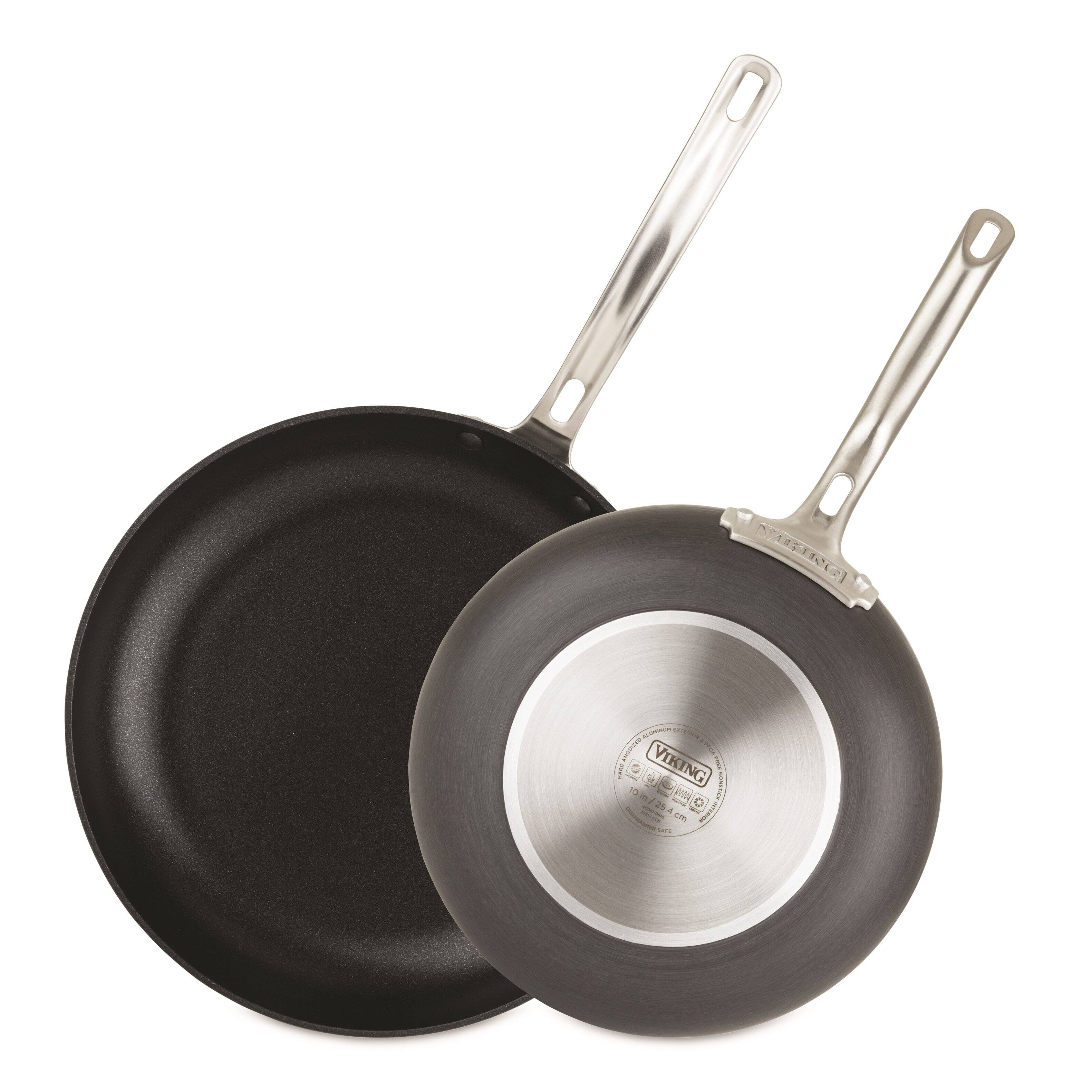 Left. Viking - Hard Anodized Nonstick, 10 Piece Cookware Set - Black.