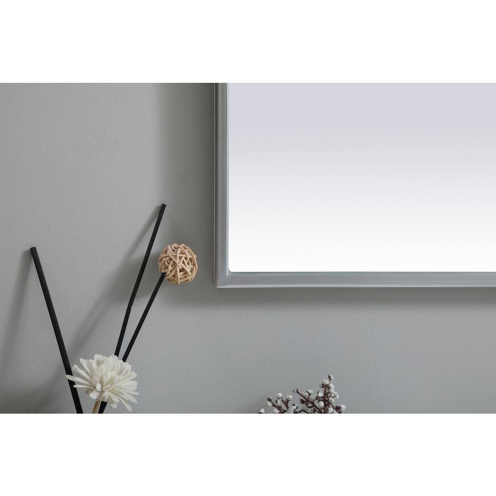 Alt View 1. Elegant Decor - Metal Frame Arch Mirror 27x36 Inch in Silver - Silver.