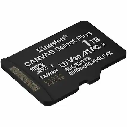 Kingston®
CANVAS Select Plus
MicroSDXC
1TB
SDCS3/1TB V30 A1
0000-000.X00LFXX
TAIWAN 01234 56789