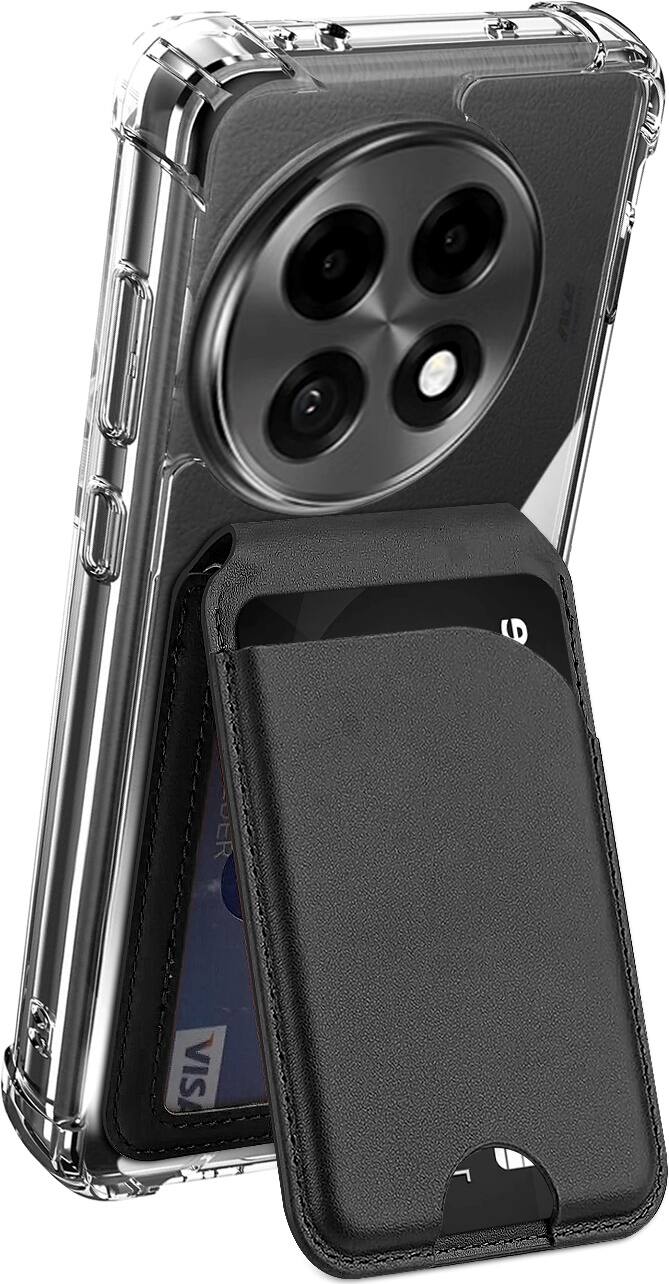 Angle. SaharaCase - Venture Series Wallet Case for OnePlus 13R - Clear/Scorpion Black.
