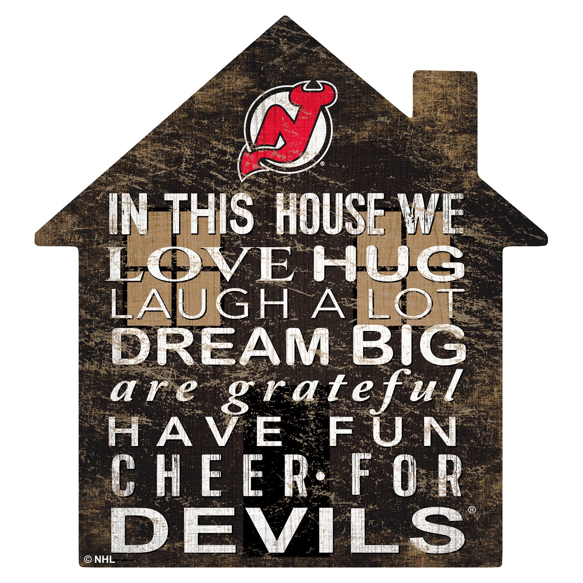 New Jersey Devils 12'' Team House Sign