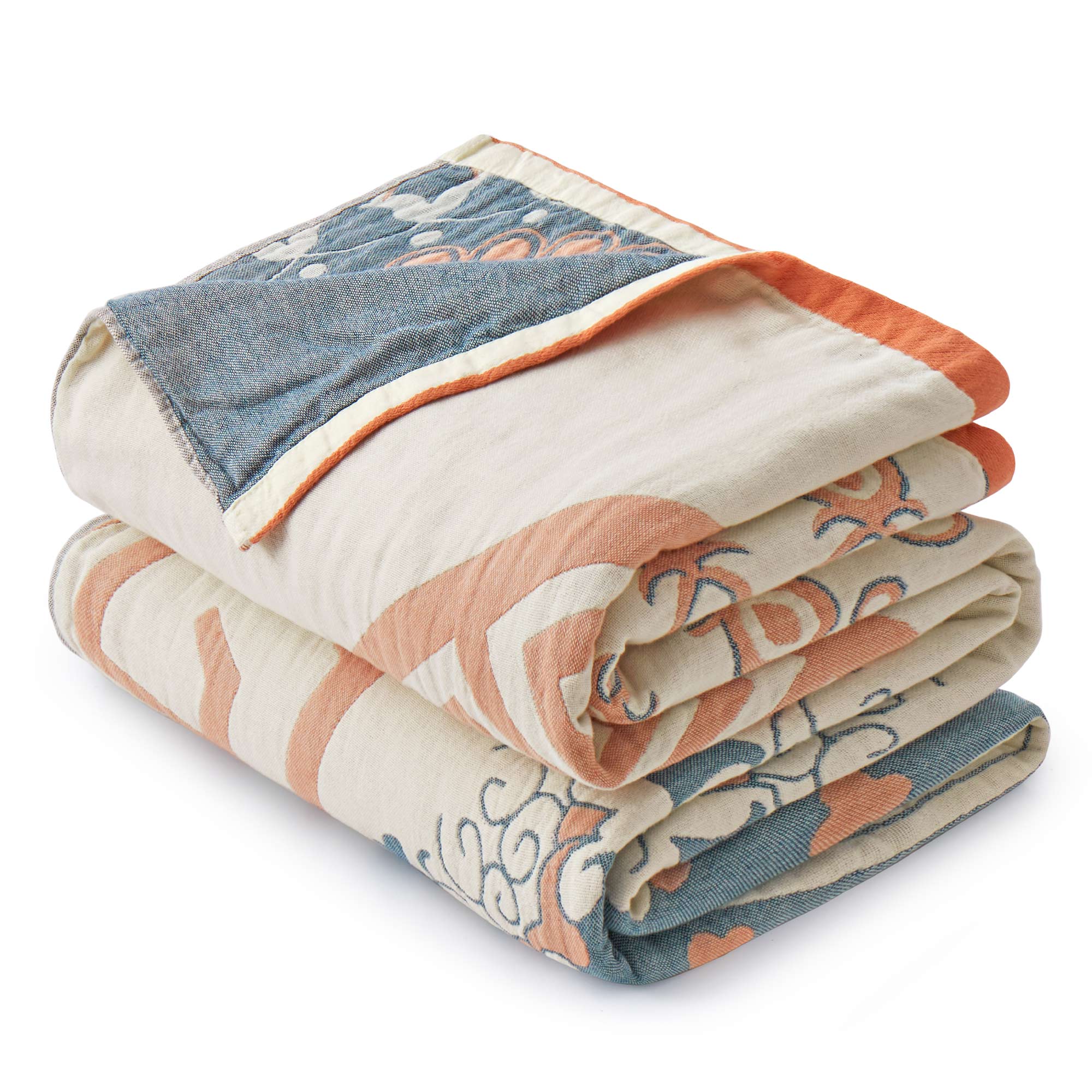 Back. Peace Nest - Peace Nest 100% Cotton Boho Throw Blanket Rustic Home Decor Boho Design, Boho, 60x80 inches - Boho.