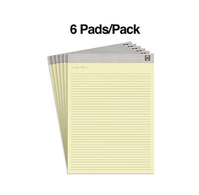 Alt View 2. TRU RED - Notepads, 8.5" x 11.75", Narrow Ruled, 50 Sheets/Pad, 6 Pads/Pack - Canary.