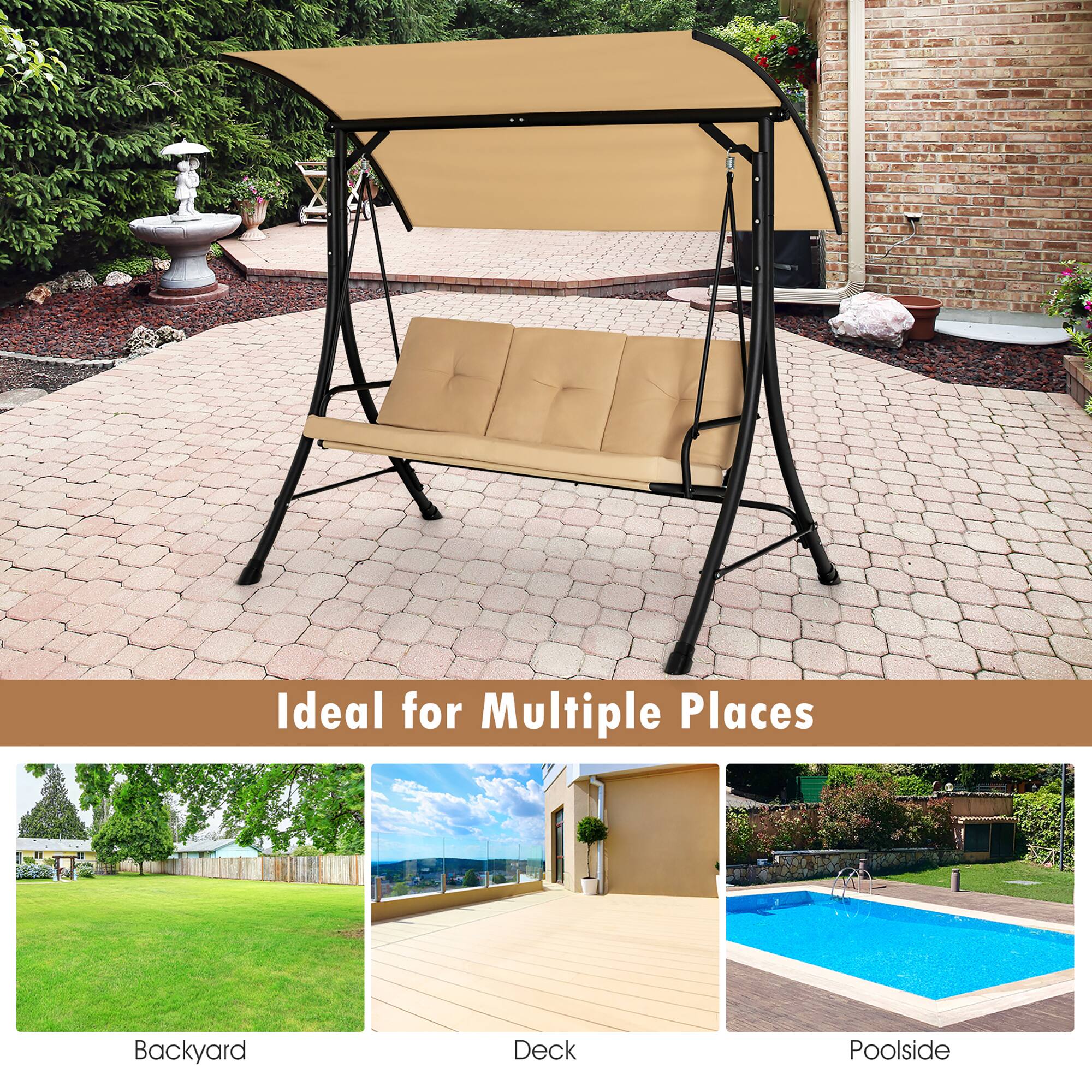 Ideal for Multiple Places

Backyard  
Deck  
Poolside