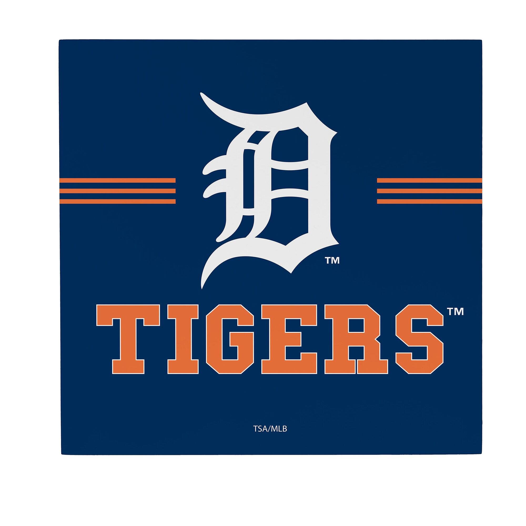 Detroit Tigers 12" x 12" Wood Wall Sign