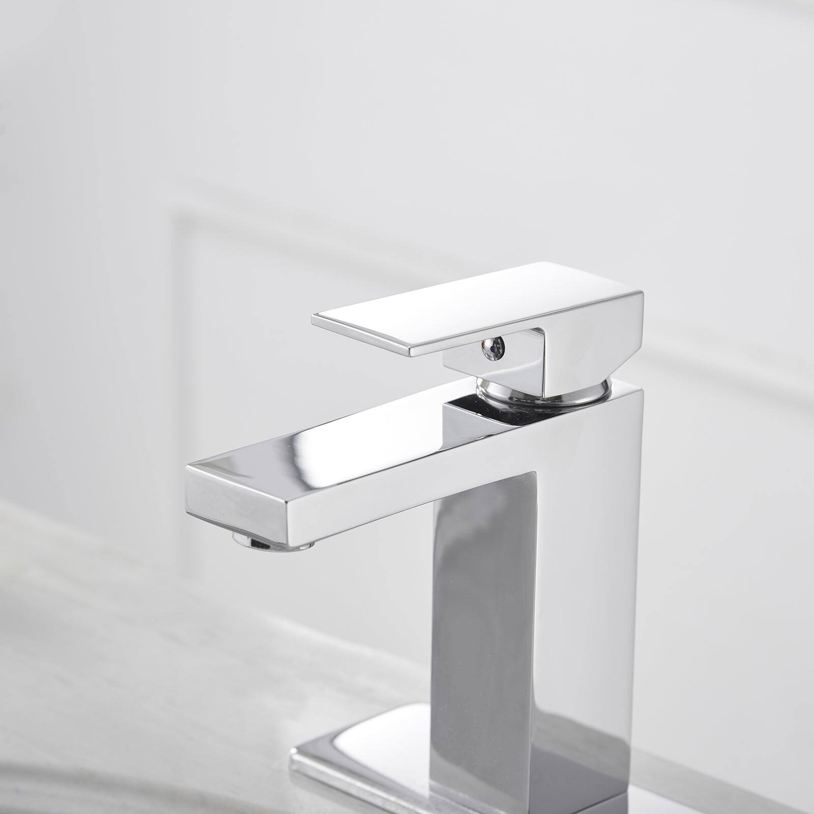 Alt View 8. Boyel Living - Single Handle Single Hole Bathroom Faucet with Deckplate Included and Pop Up Drain in Chrome - Chrome.