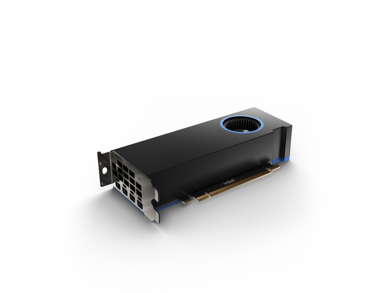 Alt View 5. Intel - Intel Arc Pro B50 16GB 128-bit GDDR6 PCI Express 5.0 x8 AI and RT Workstation SFF Graphics Card.