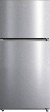 Front. Midea - MRT21D3BST 21 Cu. Ft. Stainless Garage Ready Top Freezer Refrigerator - Stainless.