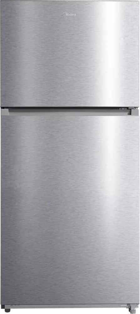 Front. Midea - MRT21D3BST 21 Cu. Ft. Stainless Garage Ready Top Freezer Refrigerator - Stainless.