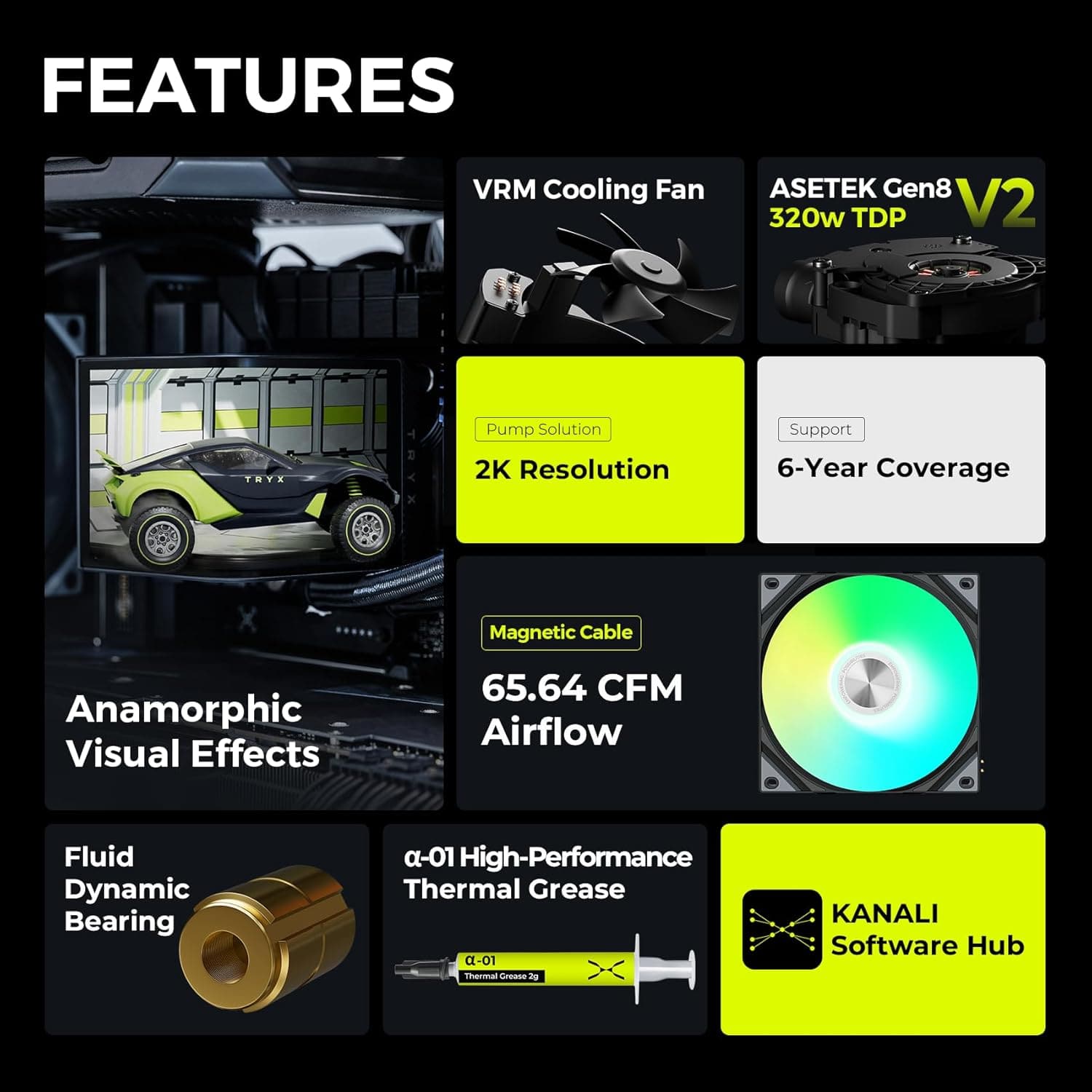 TRYX L P360A AS3M G1K Panorama 360 ARGB 360mm AIO 6.67'' AMOLED