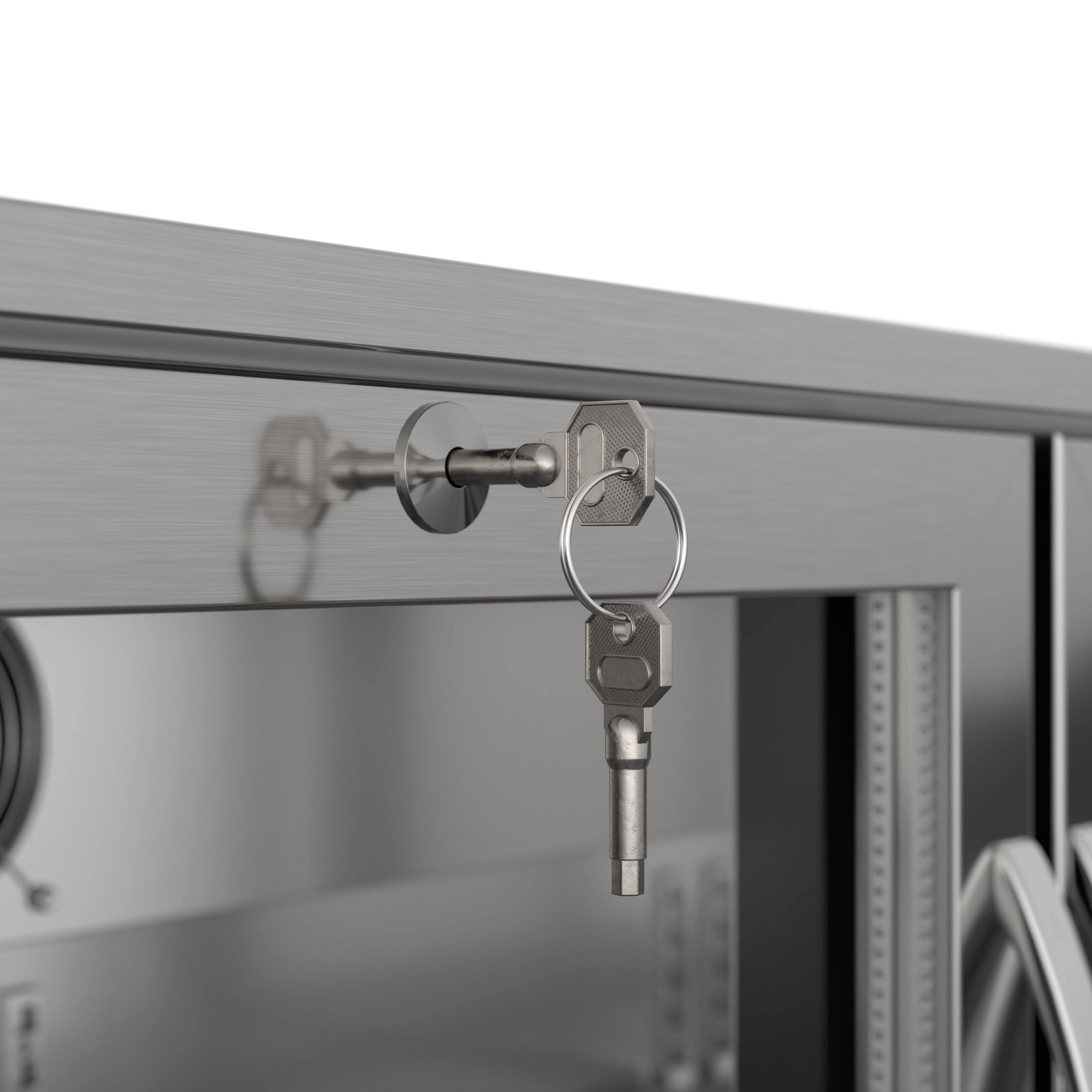 Alt View 10. Koolmore - 53 in. Three-Door Back Bar Refrigerator - 11 Cu Ft. BC-3DSW-SS - Stainless-Steel.